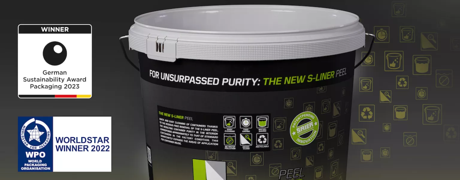 SAIER Group S-LINER PEEL – the environmentally friendly and clean bucket solution