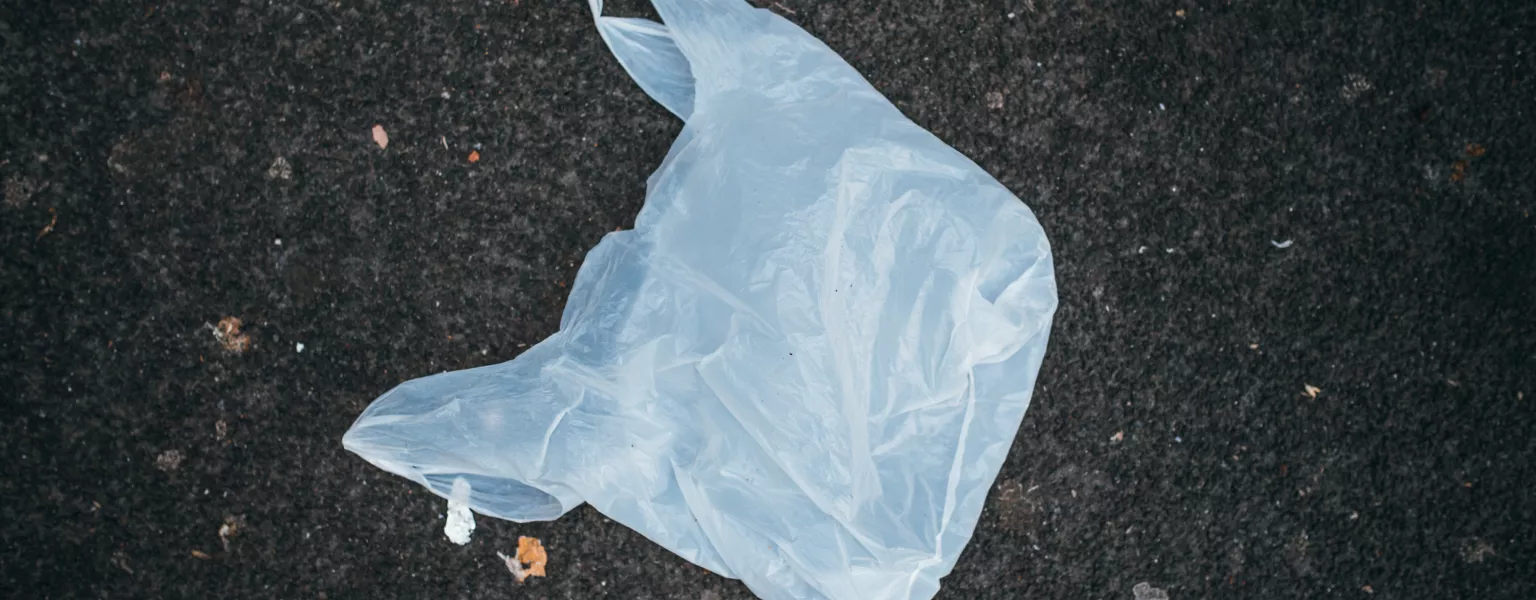 Close up of a plastic bag thrown on the ground Plastic waste credit Ivan Radic 22 BY 20