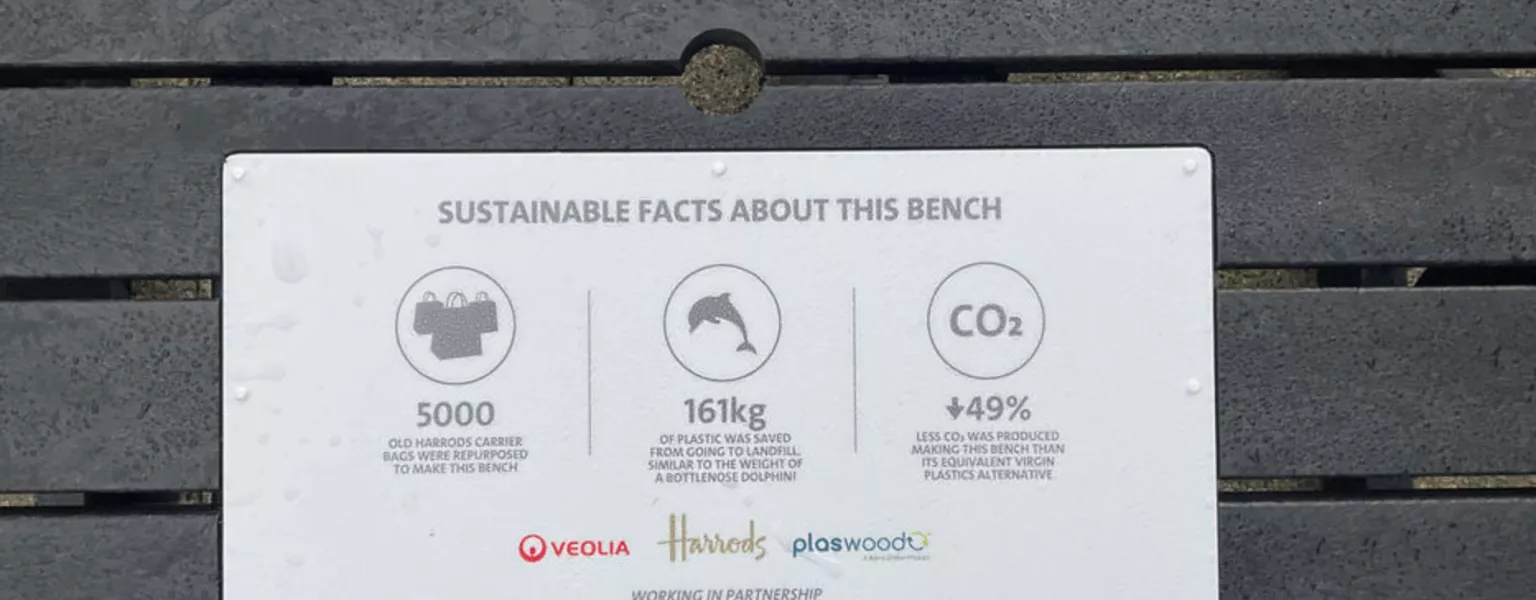 From bags to benches Harrods shopping bags transformed credit Veolia