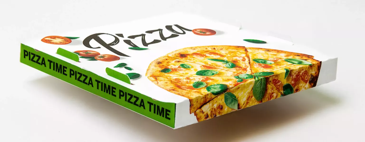 Worlds lightest pizza box credit Metsä Board Corporation