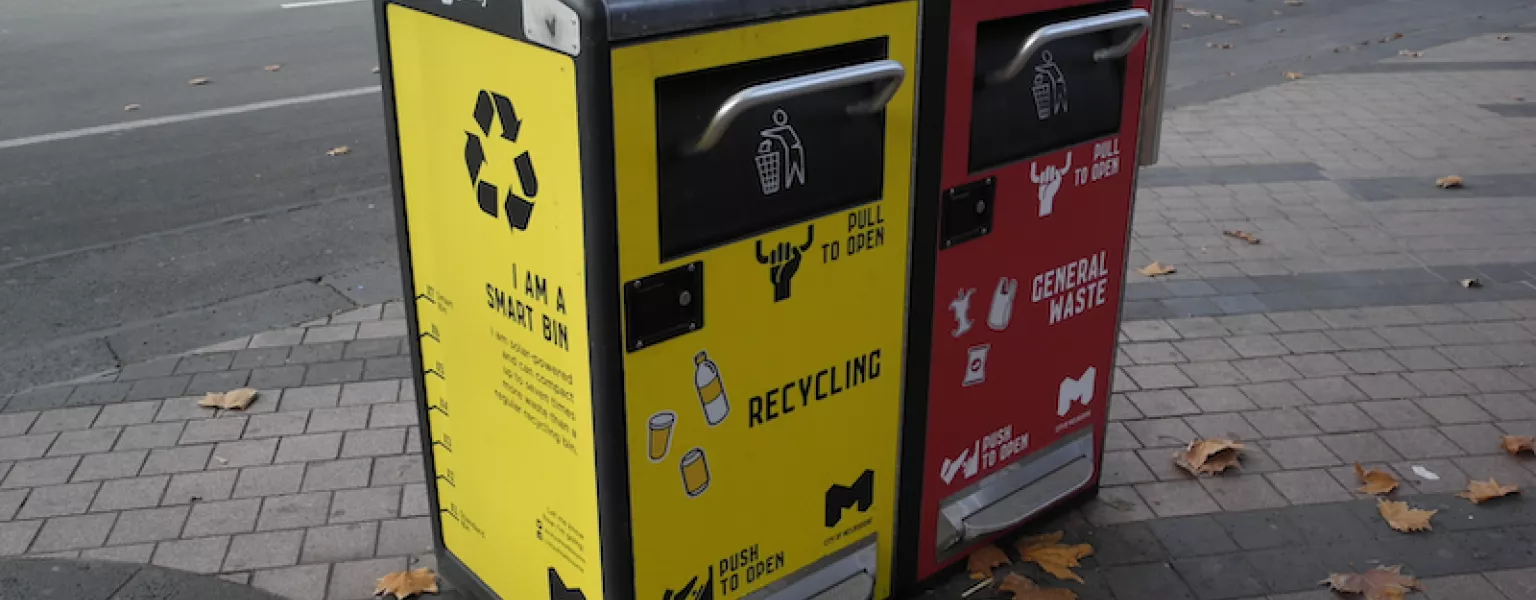 Recycling bin in Australia credit John Seb Barber CCBY20