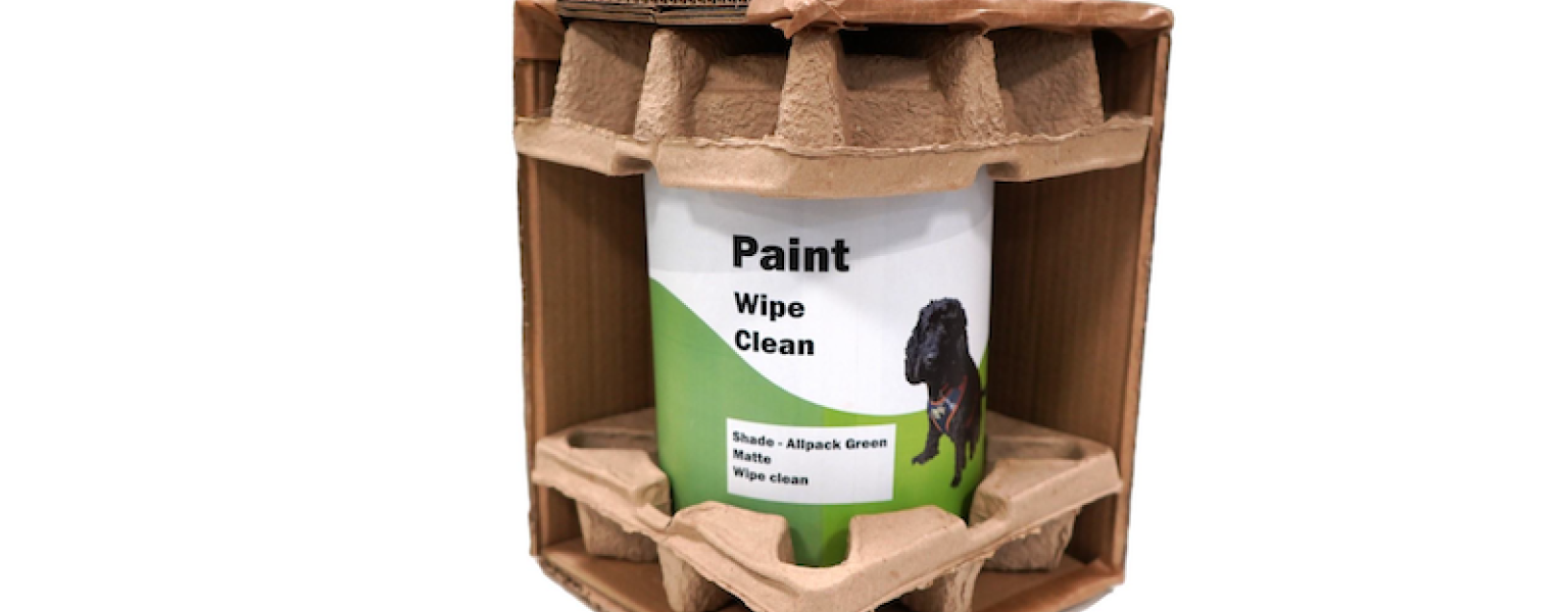 Allpack PaintGuard™️ ️sustainable in-transit packaging solution for liquid products