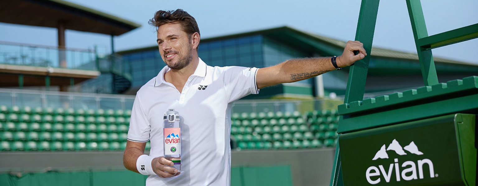 evian and Wimbledon introduce refillable on court water system credit Danone