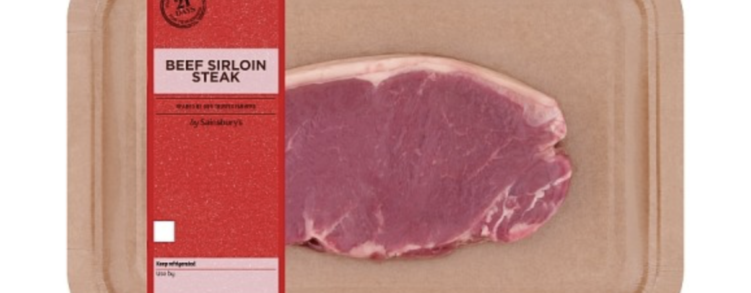 Sainsburys steak cardboard trays