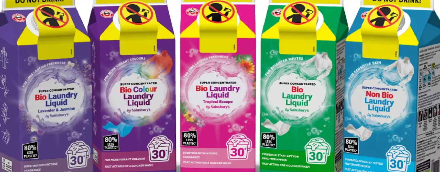 Clean laundry, clean planet: Sainsbury's launches cardboard packaging for liquid detergent