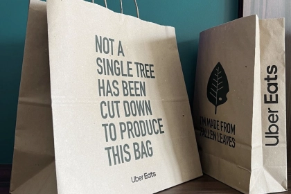 France: Uber Eats introduces paper bags made from fallen leaves