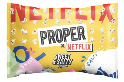 Proper Snacks and Netflix launch giant 'pillow-sized' popcorn packs