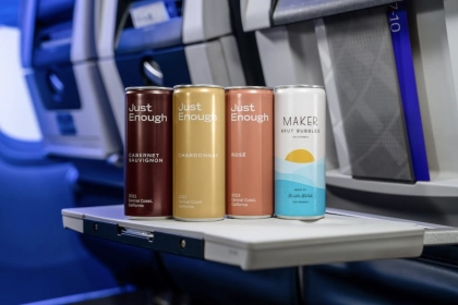 United Airlines ditches plastic wine bottles for recyclable cans