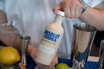 Absolut trials 'industry-first' paper cap and bottle combo