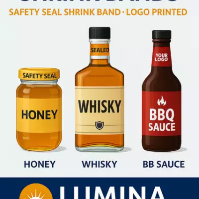 Lumina Packaging printed heat shrink bands