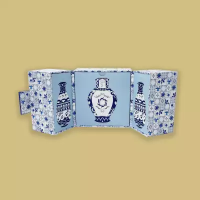 Lyte Packaging blue/white small double cube