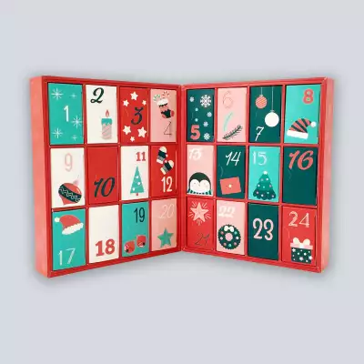 Lyte Packaging red 24 day hinged advent calendar