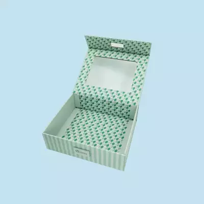 Lyte Packaging lid opening rigid box with window